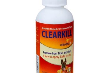 Clearkill – Flea and Tick Spray for Dogs and Cats,(Fipronil 0.25 % Ectoparasiticide), 100 Ml
