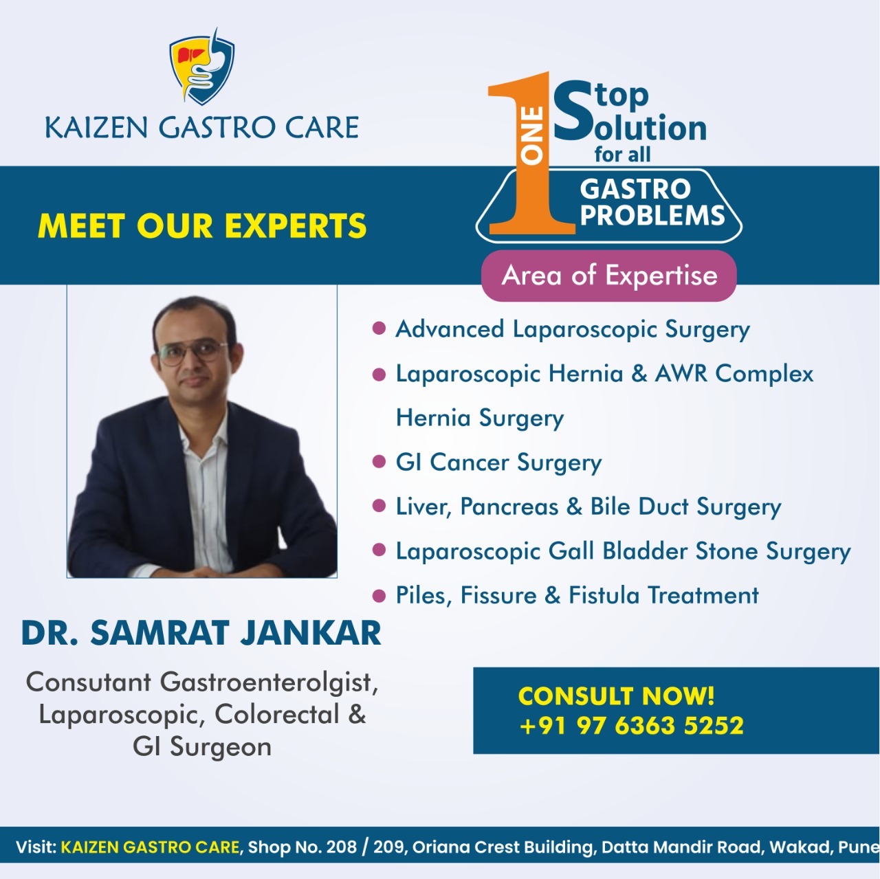 Best Gastroenterologist in PCMC, Pune: Dr. Samrat Jankar