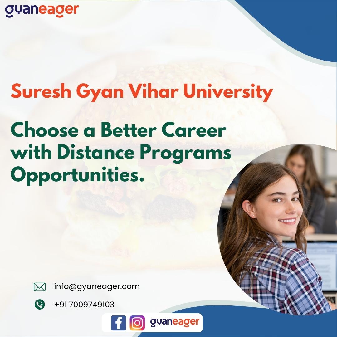 Distance Programs Opportunities with Suresh Gyan Vihar University.