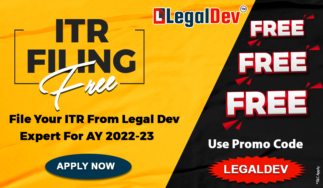 Legal Dev Offer Special Coupon Code For Free ITR Filing