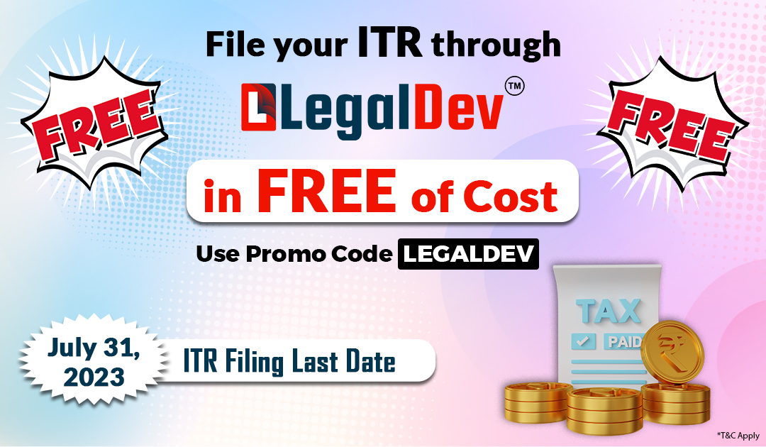 Legal Dev Offer Special Coupon Code For Free ITR Filing