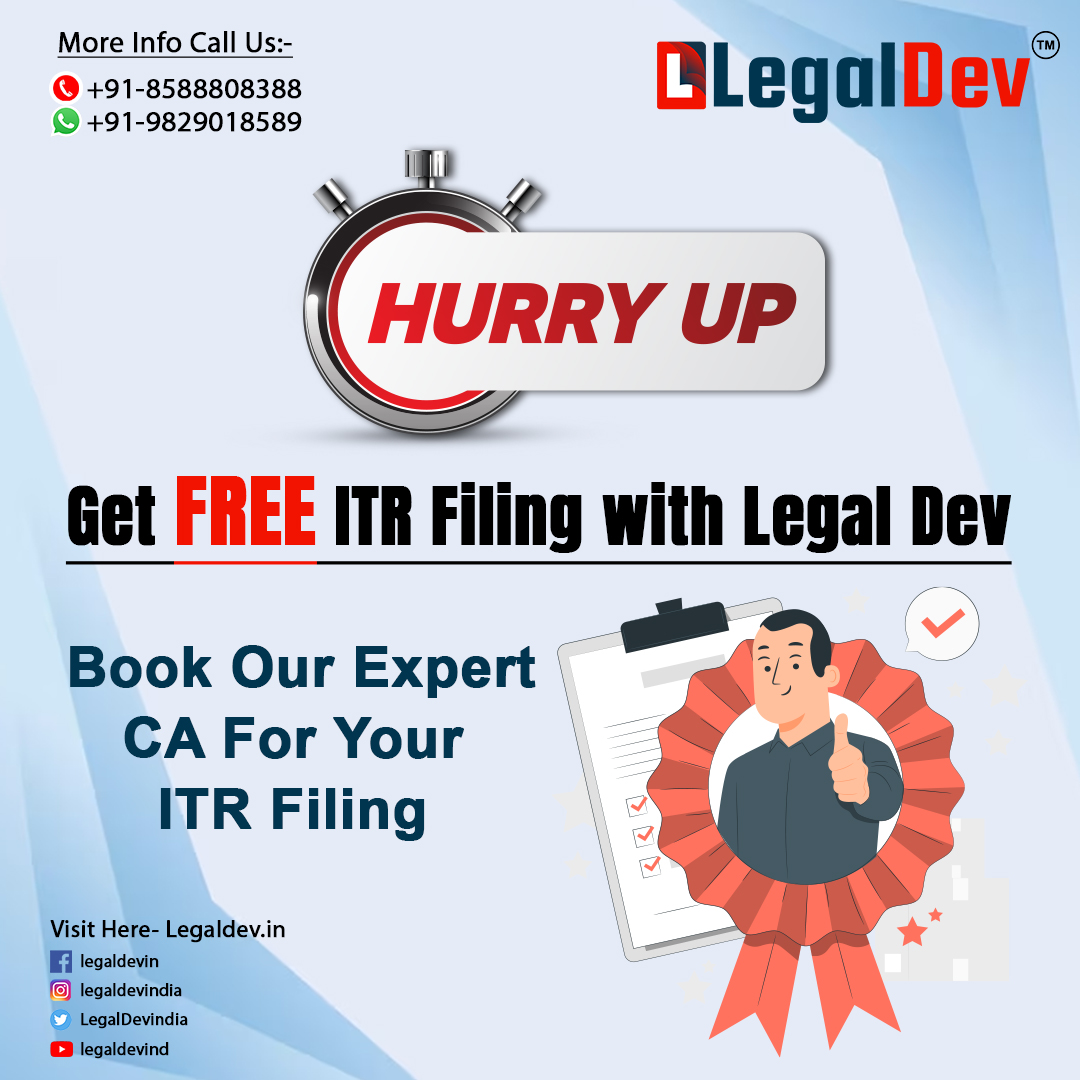 Get Special Offer For Free ITR Filing From Legal Dev