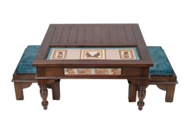 Experience Luxury: Designer Teak Wood Coffee Table Set for Your Home