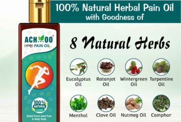 Achoo pain relief oil  for painful knees, muscles, arthritis, brusitis, joint pain.