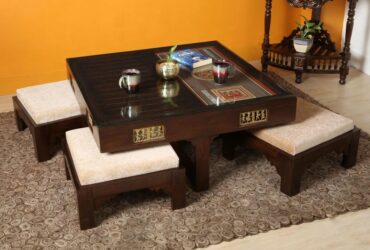 Crafted to Impress: Handcrafted Coffee Table Set – Limited Stock!