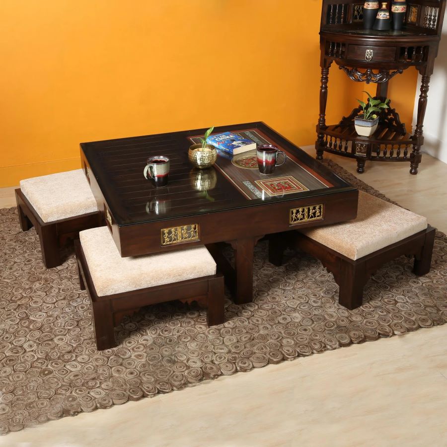 Crafted to Impress: Handcrafted Coffee Table Set – Limited Stock!