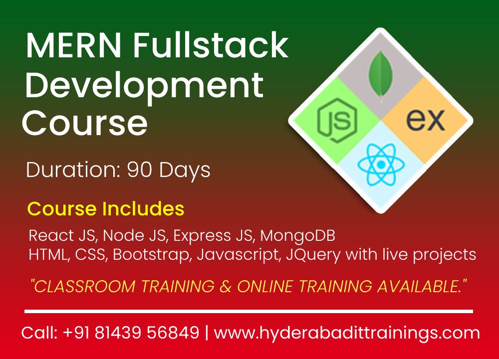 MERN Stack Development Training in Hyderabad