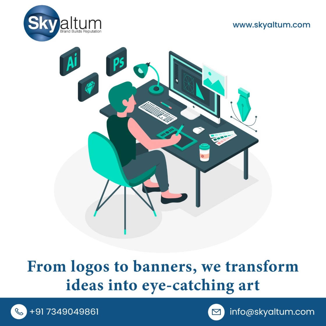 Get Stunning Visuals with Skyaltum – Graphic Design Company Bangalore