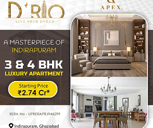 Discover 3/4 BHK luxury apartment by Apex Drio in Indirapuram, Ghaziabad
