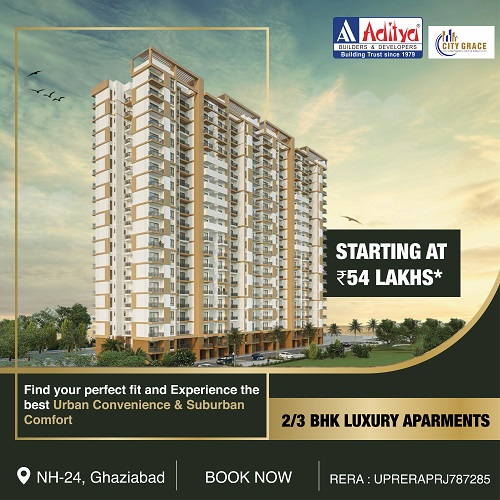 Aditya City Grace 2Bhk Luxury Living  Apartments In Ghaziabad