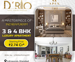 Deluxe 3 BHK Apartments in Ghaziabad by Apex Drio