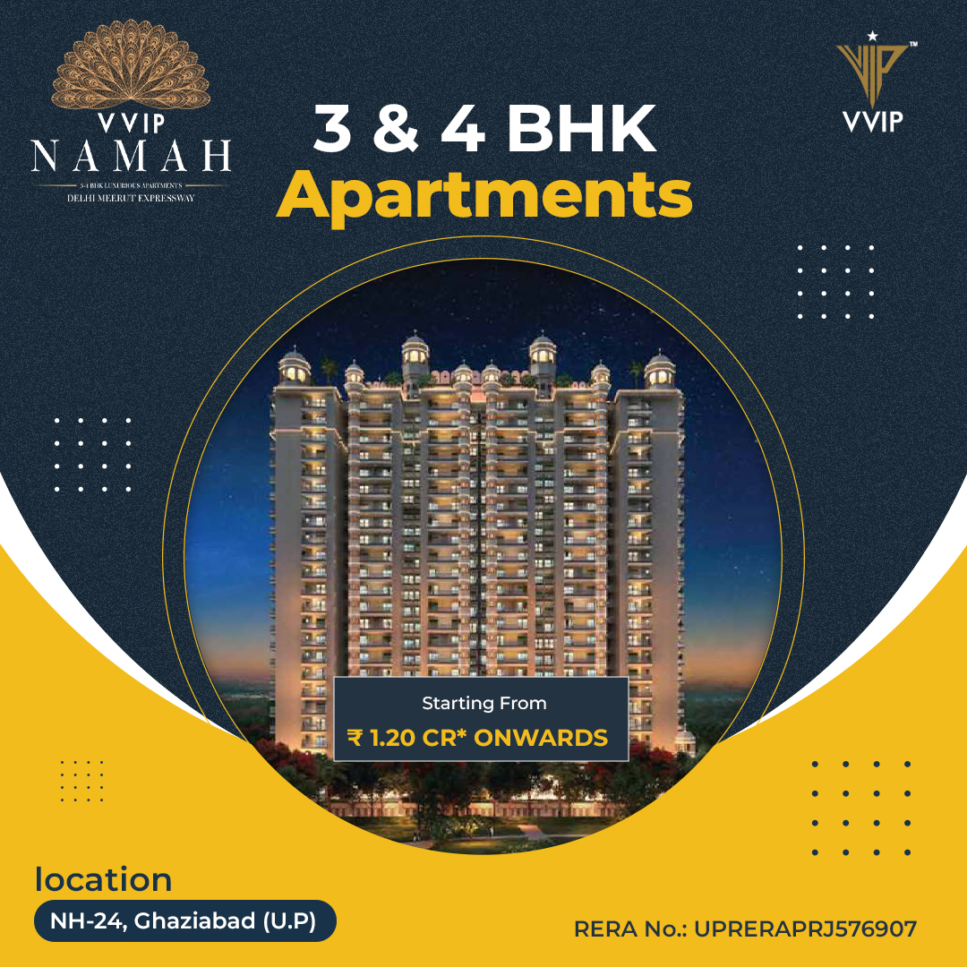 Luxury 3 BHK Apartments in Ghaziabad by VVIP Namah