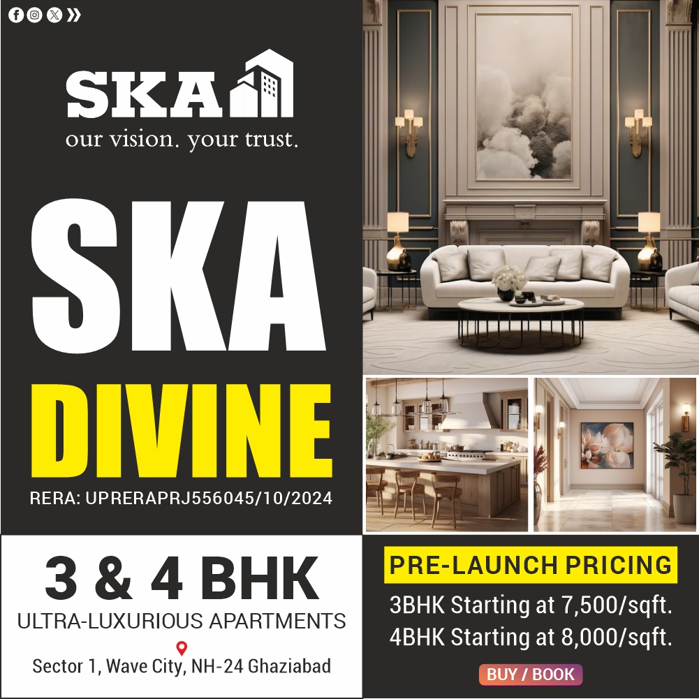 3 BHK Apartments In Ghaziabad by SKA Divine