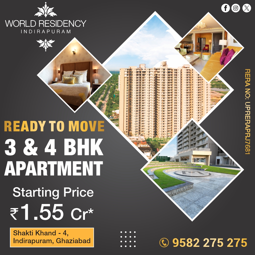 3 BHK Dream Home In Ghaziabad by World Residency