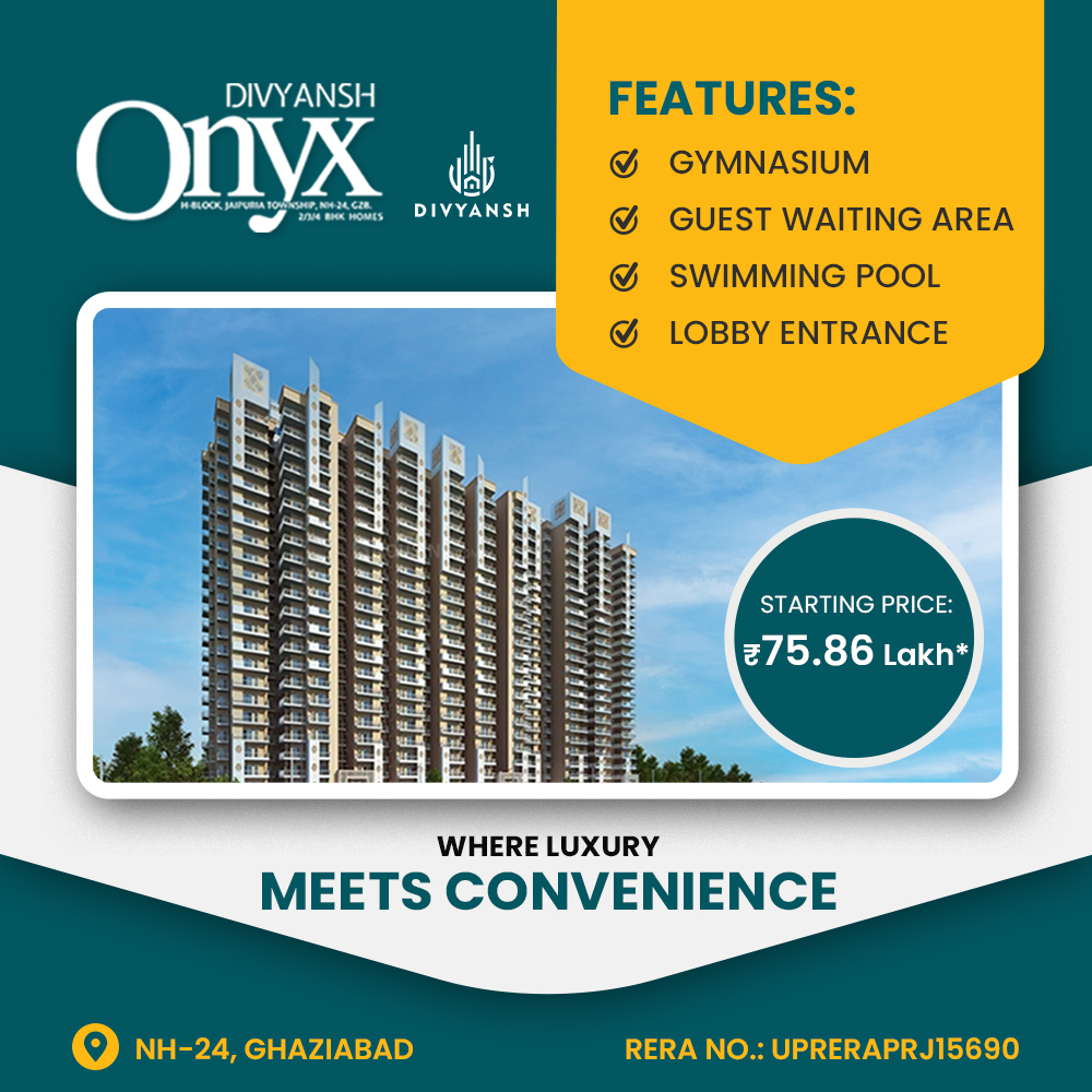 Divyansh Onyx offer  2 Bhk Apartments, NH24, Ghaziabad