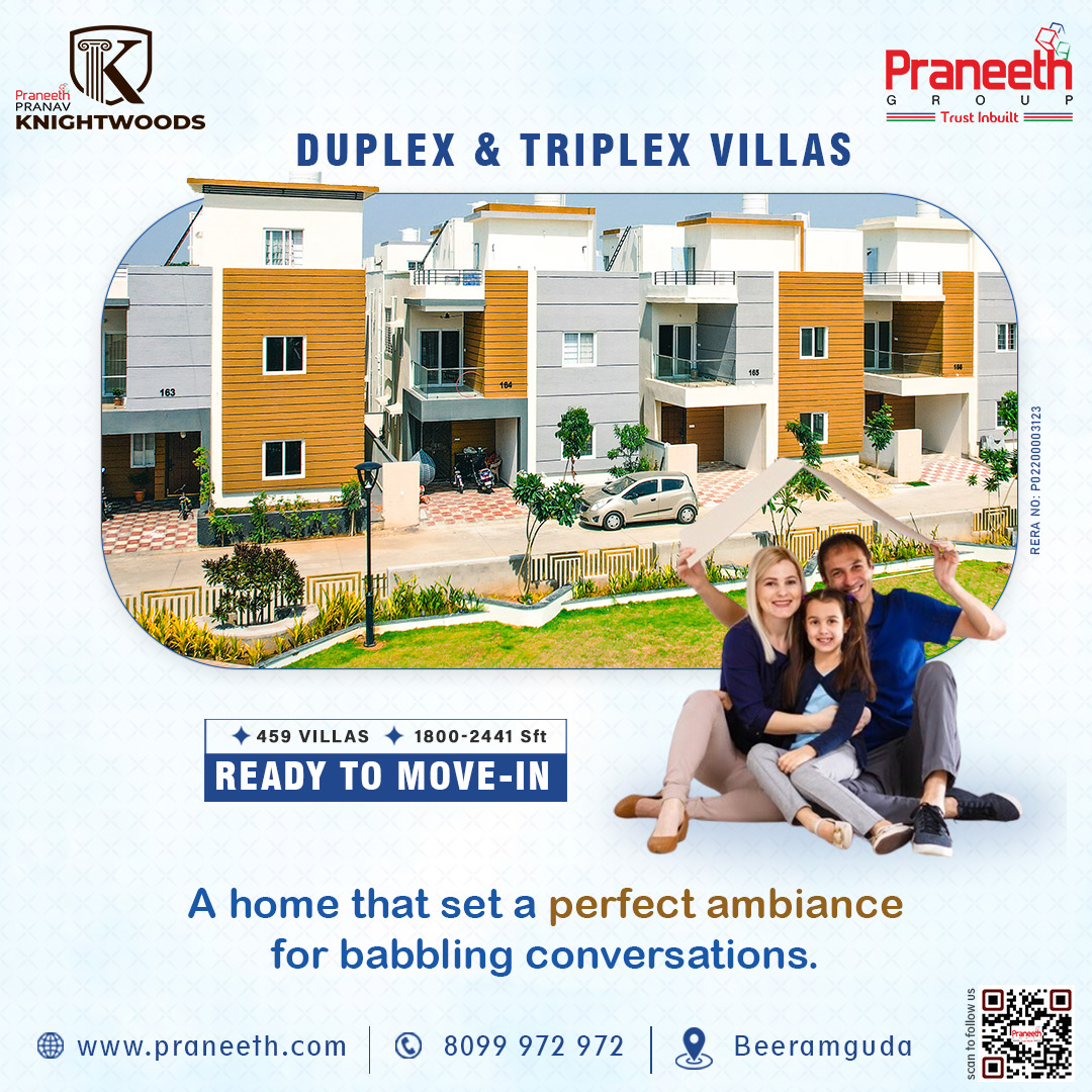 Duplex, Triplex Villas for Sale in Beeramguda | 3, 4 BHK Villas for Sale in Beeramguda | Villa Projects in Patancheru