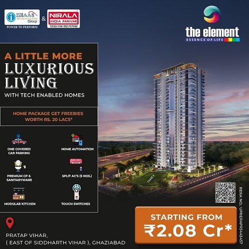 3 BHK Luxury Flats | The Element Siddharth Vihar