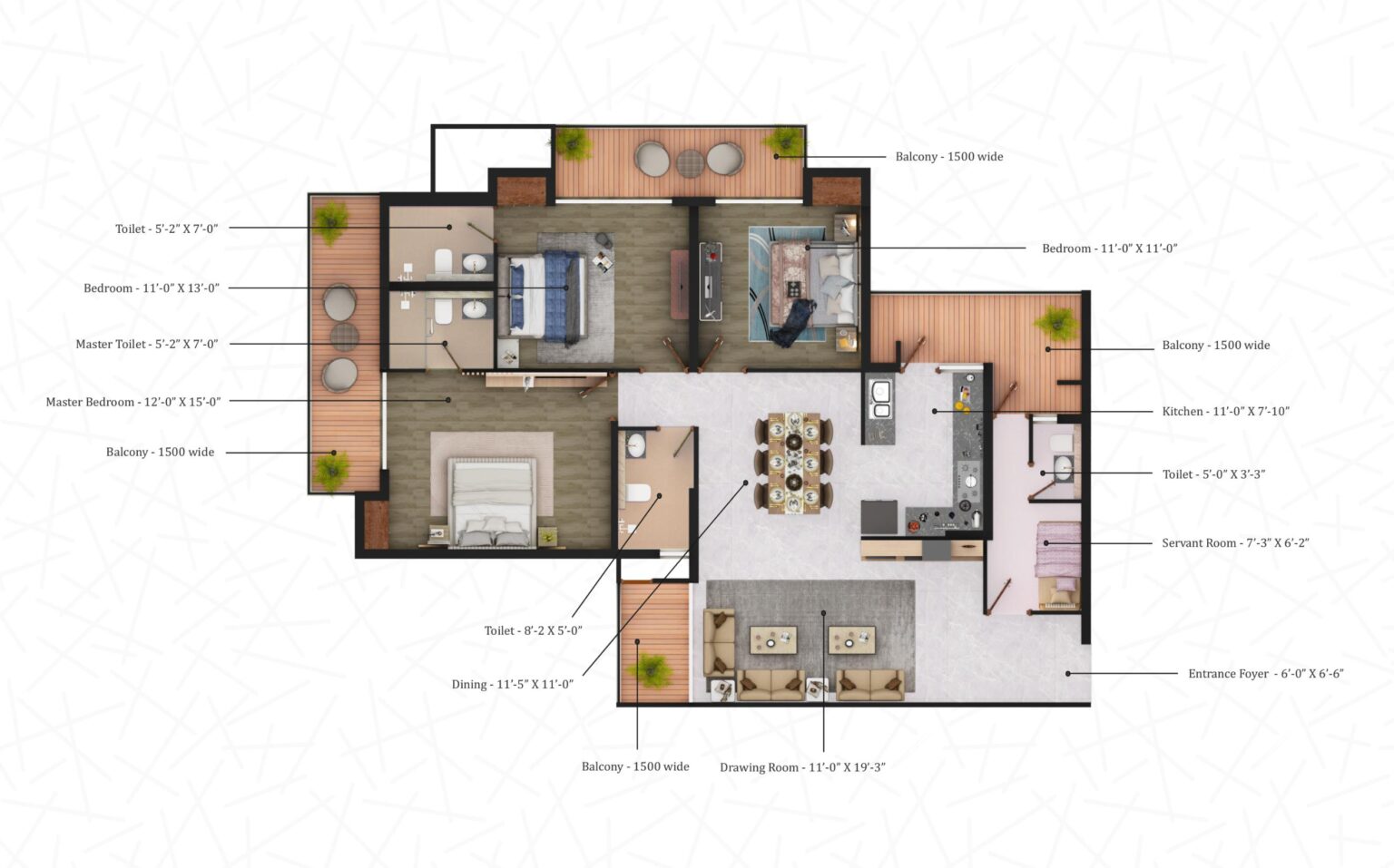 3 BHK Luxury Flats | The Element Siddharth Vihar