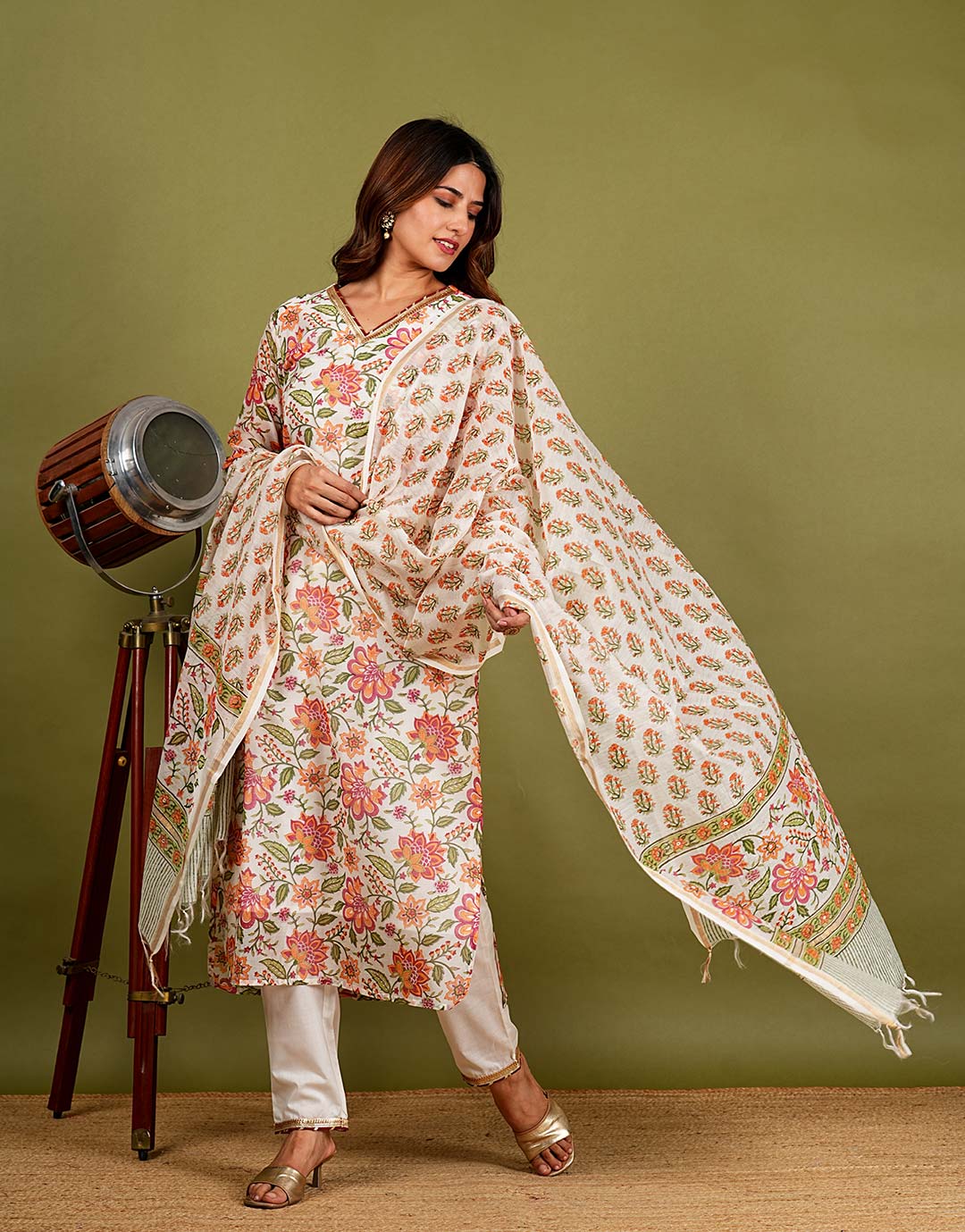 Ajrakh Silk Suits Jaipur, modal silk suits, chanderi block print suits