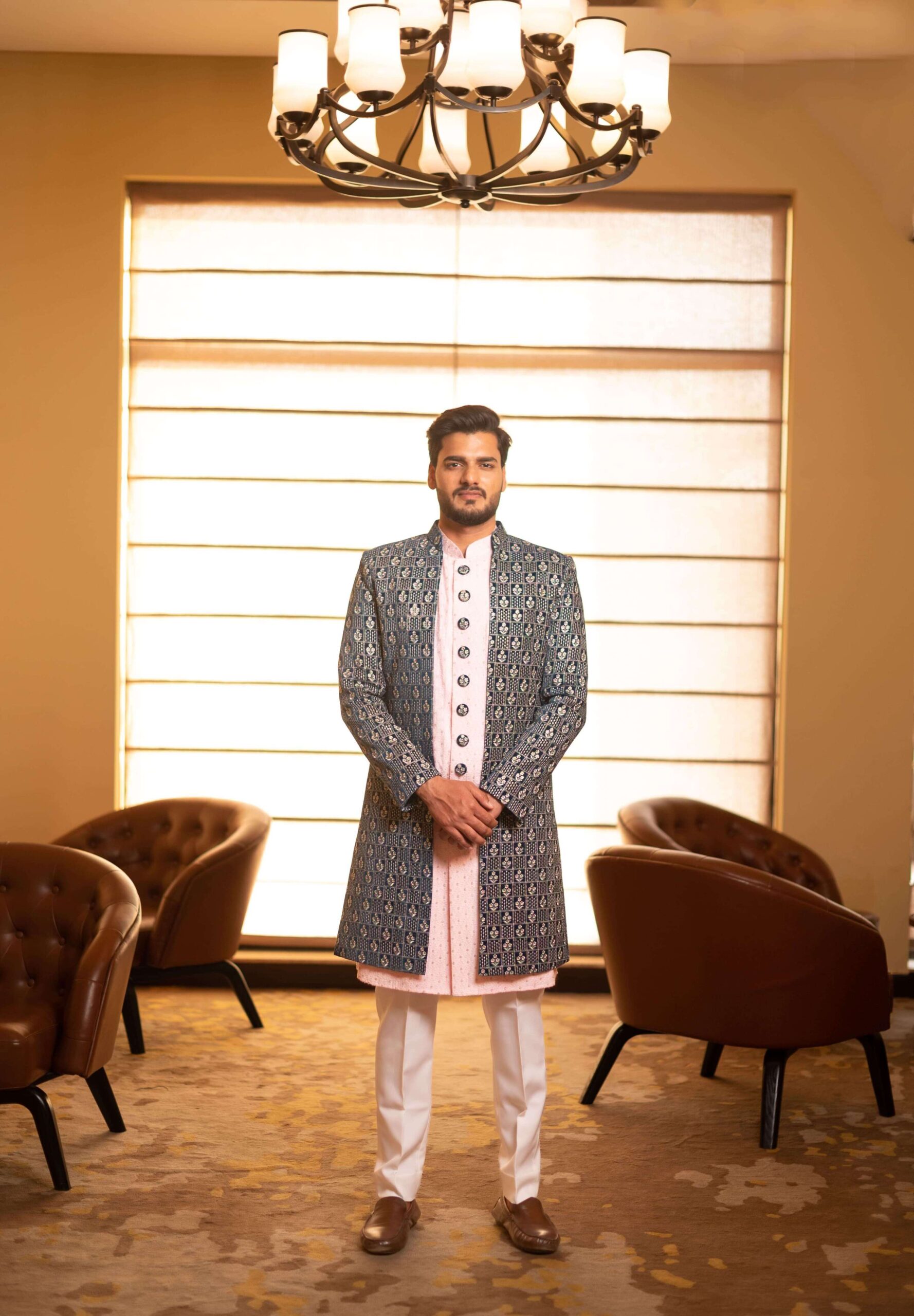 Indo Western Kurta for Grooms – Modern Ethnic Wear for Wedding Functions by The Rajwada