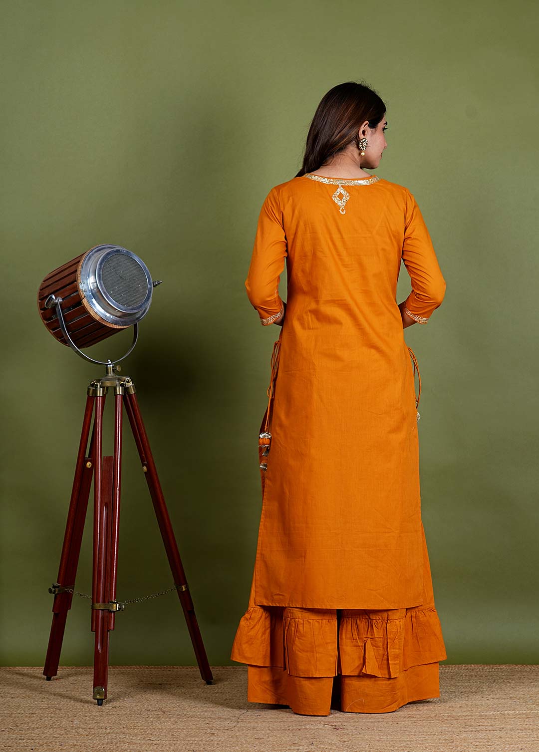 Floral Print cotton Kurta Set, Mul Chanderi 2 Piece Kurta Set, Mul Chanderi fabric women dress