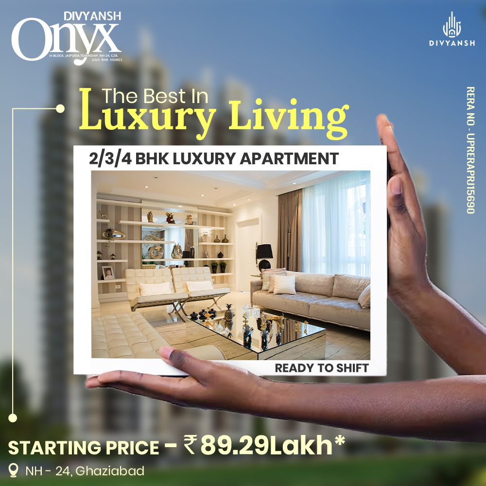 Luxury 2 BHK For sale in Ghaziabad – Divyansh Onyx