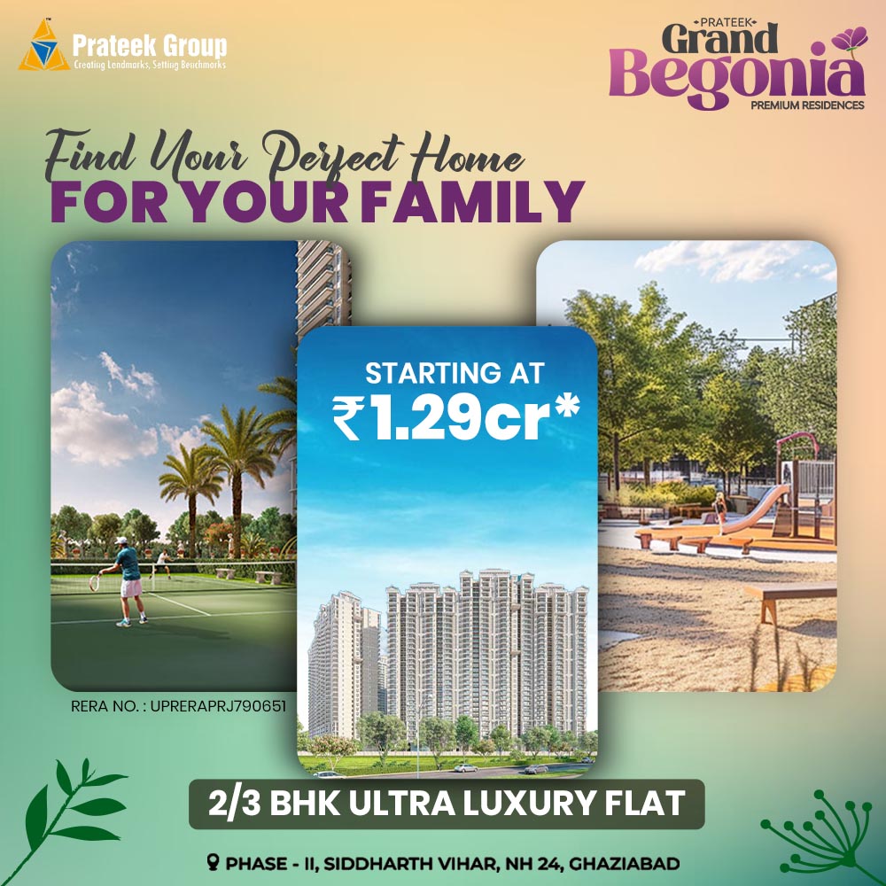 2 BHK Apartment in Ghaziabad by Prateek Grand Begonia