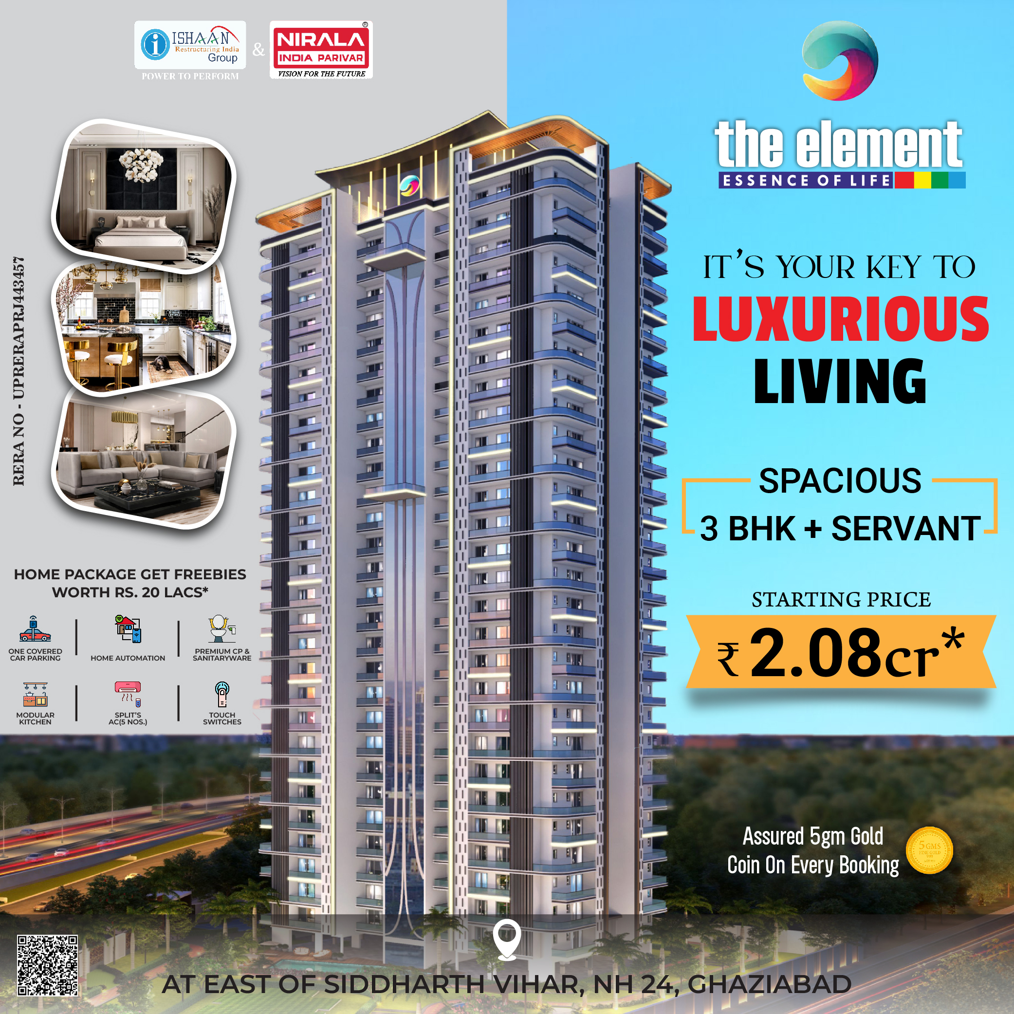 3 BHK Apartment in Pratap Vihar – The Element