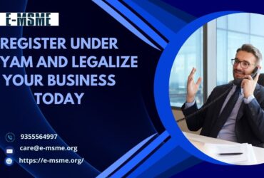Register Under Udyam and Legalize Your Business Today
