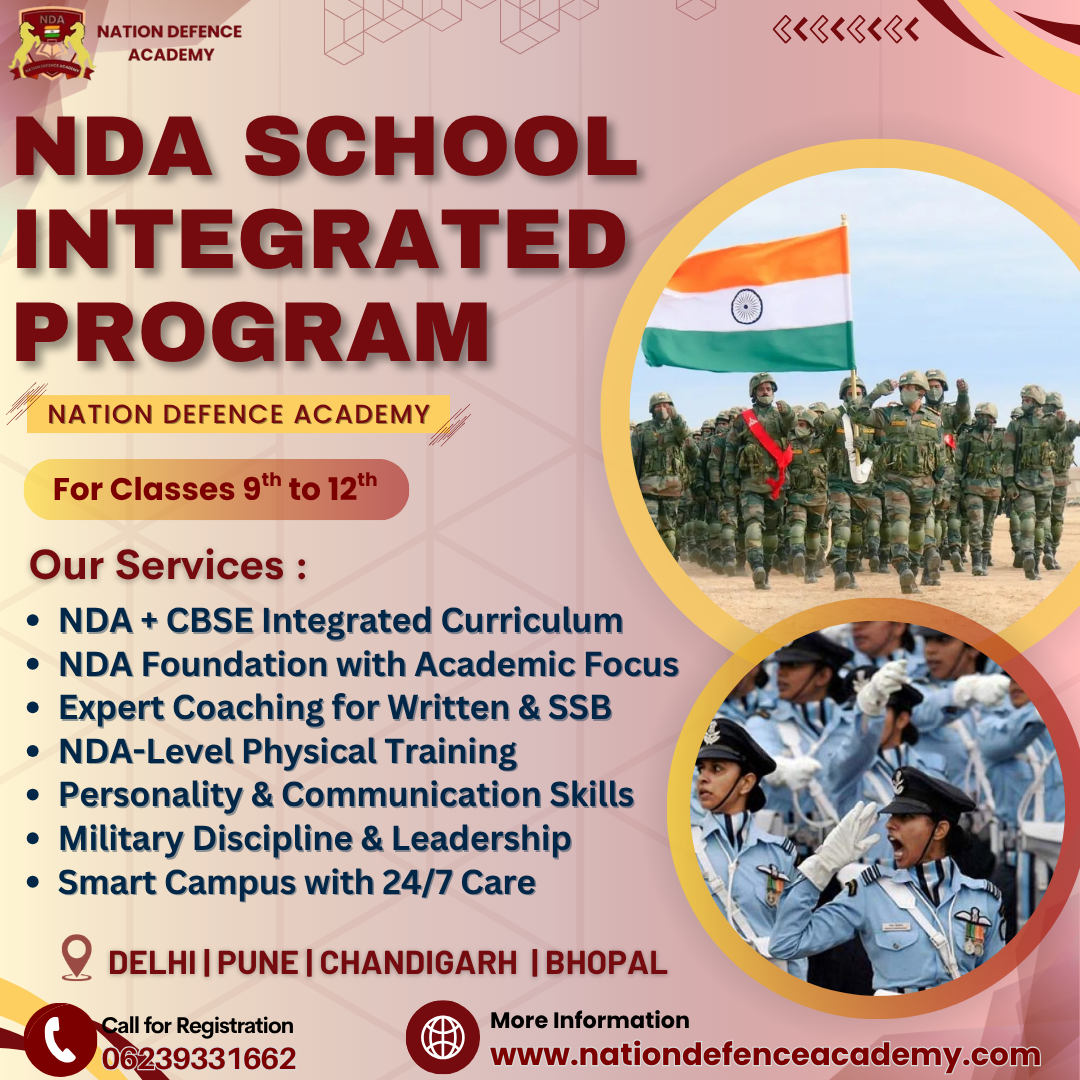 NDA Coaching with Schooling in Chandigarh- Nation Defence Academy