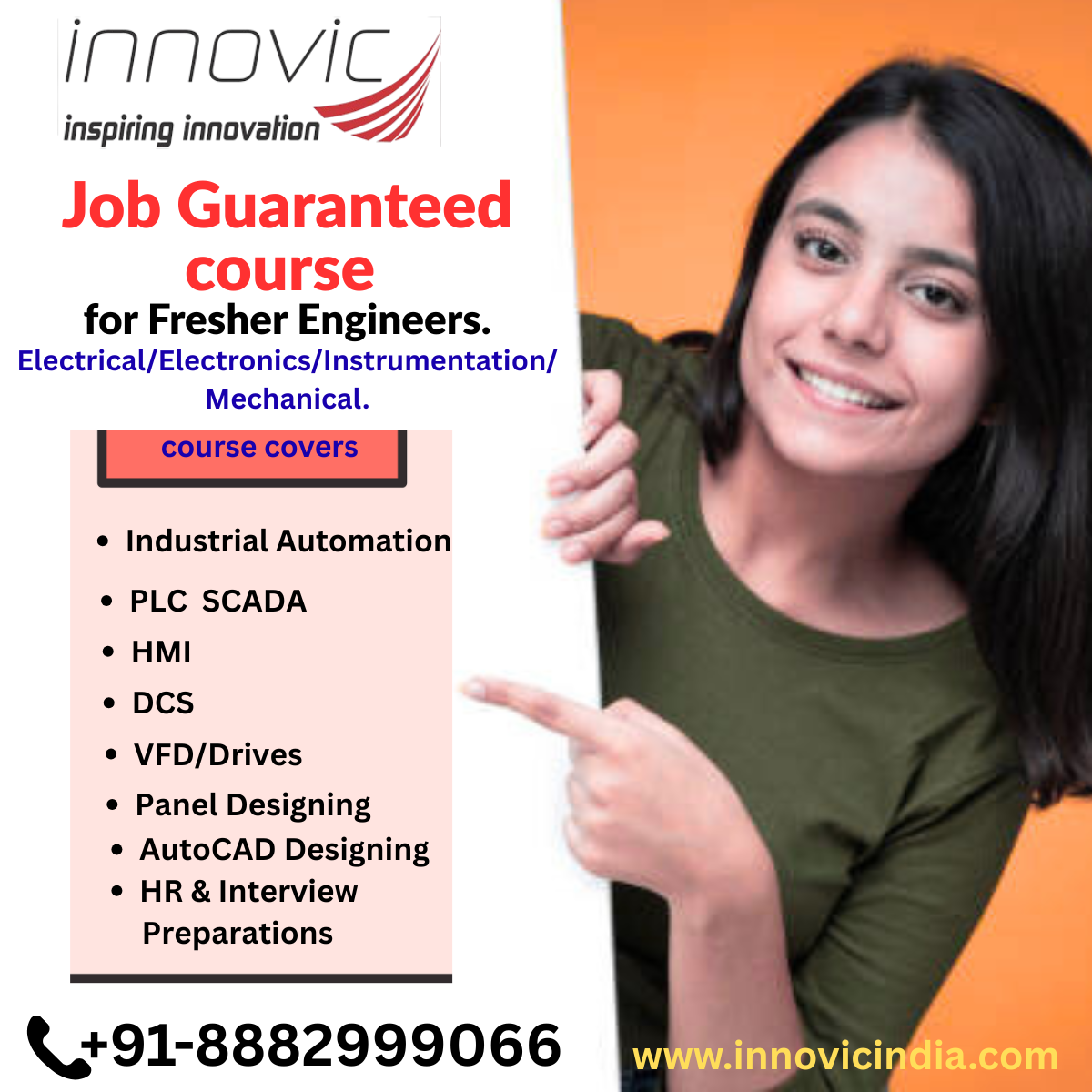 Job Guaranteed Training course for fresher engineers .